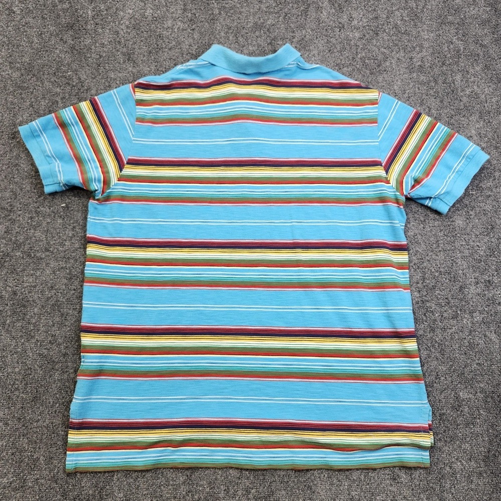 Polo By Ralph Lauren Polo Shirt Mens 2XL Blue Multicolor Serape Striped Textured - Picture 3 of 7